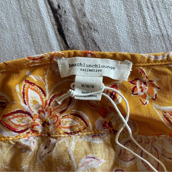 Beachlunchlounge Tiered Camila Dress Womens M Colorful Patchwork Tie Straps Boho - Picture 9 of 13